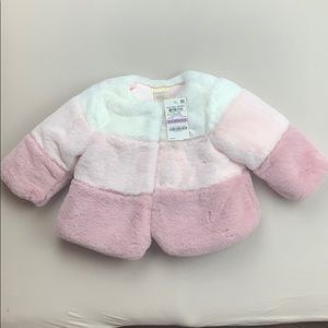 First Impression Faux Fur Dress Puffer Coat